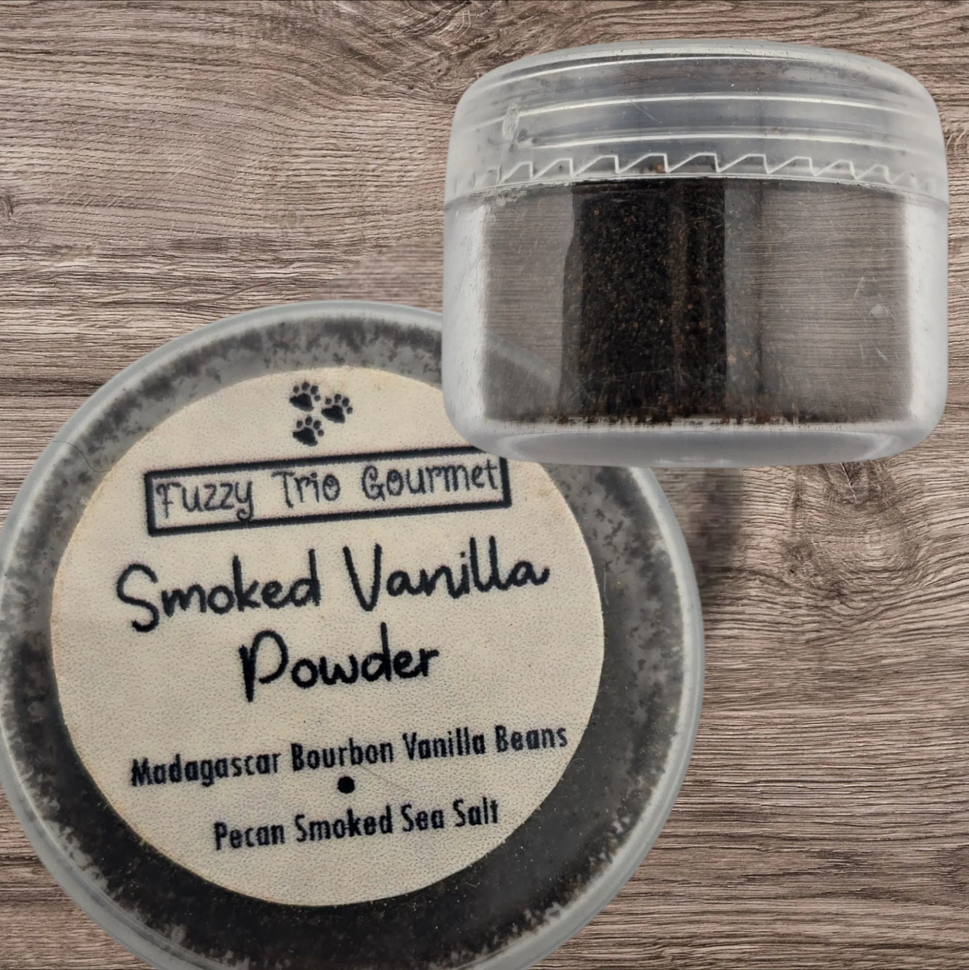Pecan Smoked Grade A Madagascar Bourbon Vanilla Bean Powder - Homemade - 5g
