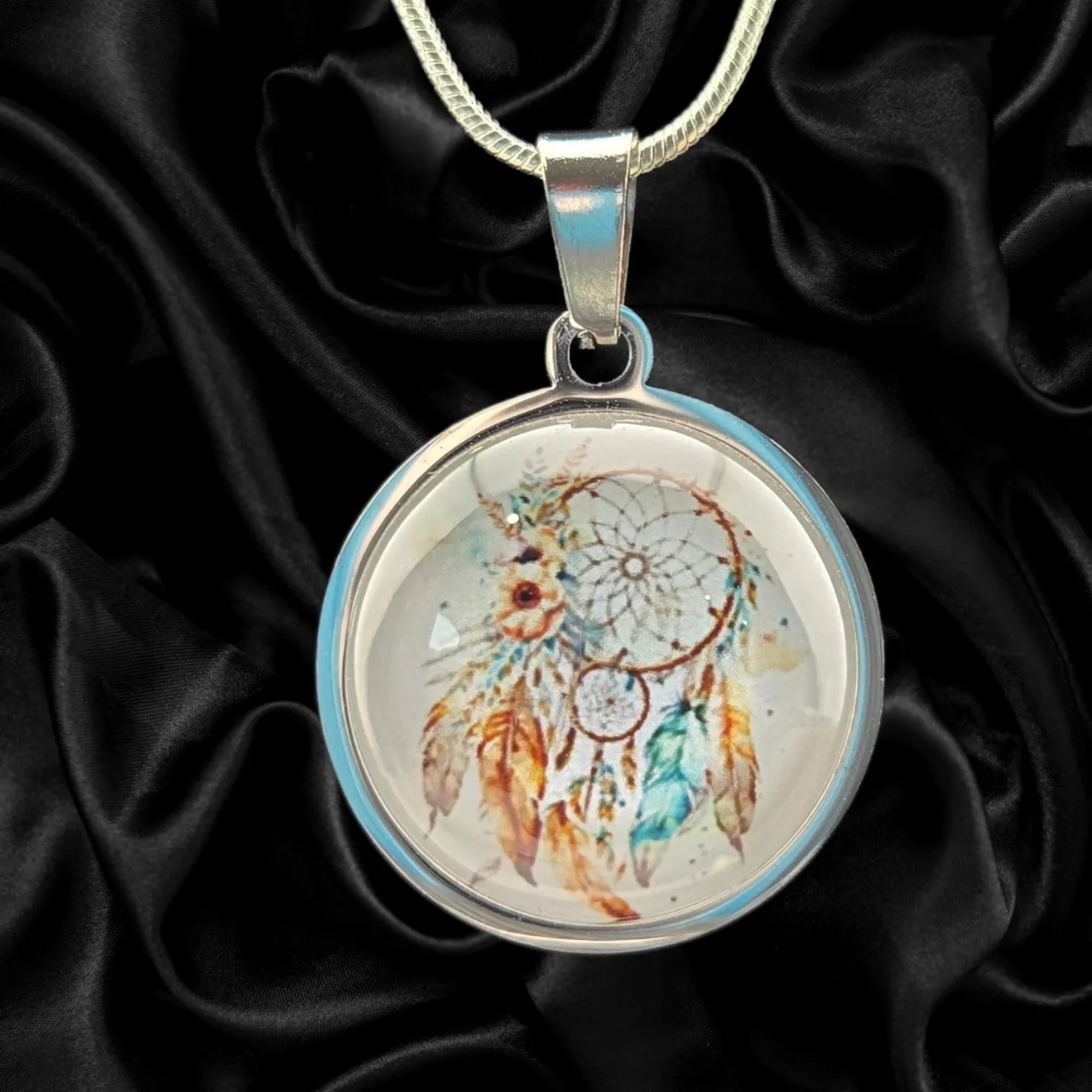 Blue Current Marble Necklace