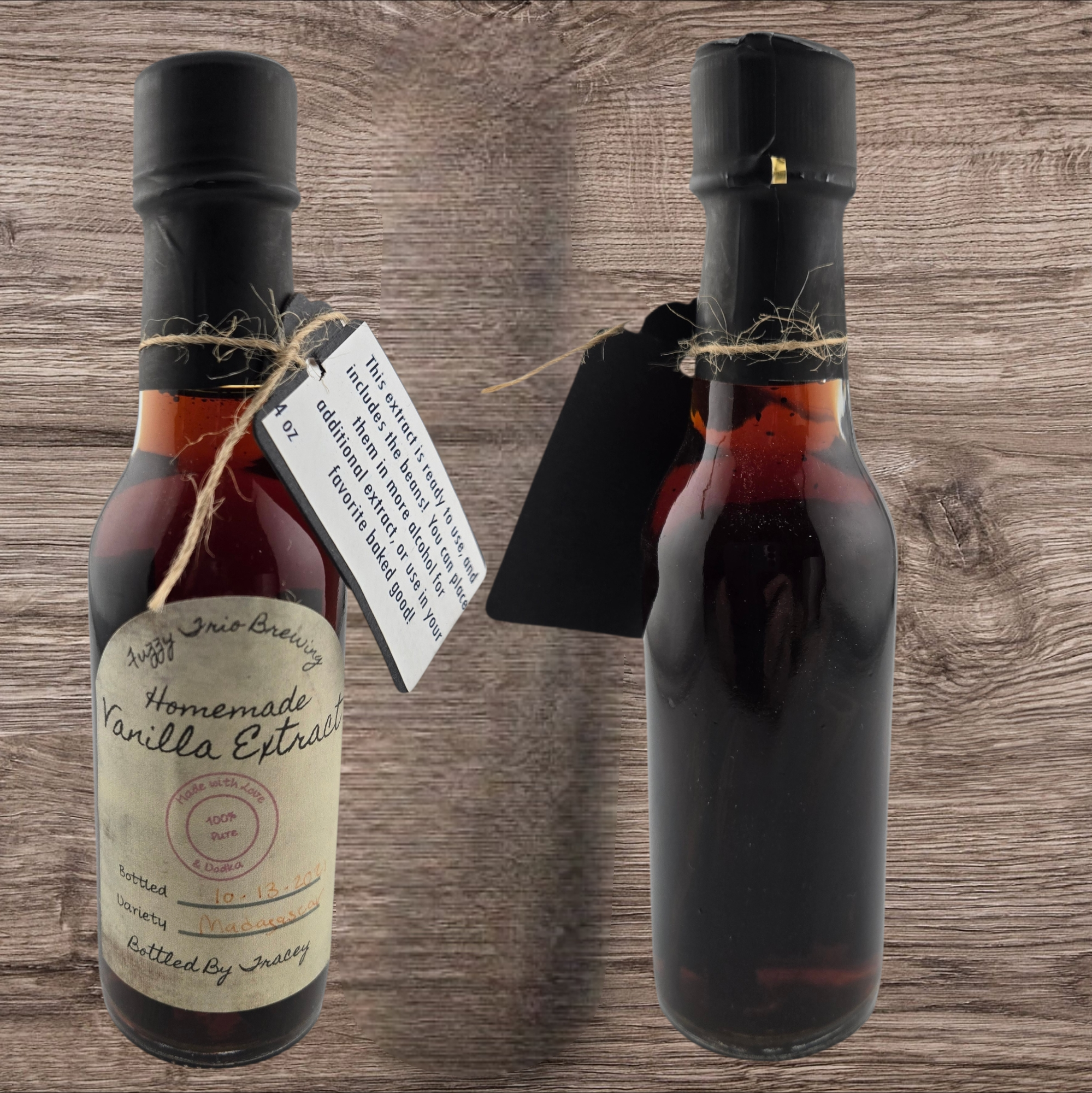 Grade A Madagascar Bourbon Vanilla Extract - Brewing for 4 years - Homemade