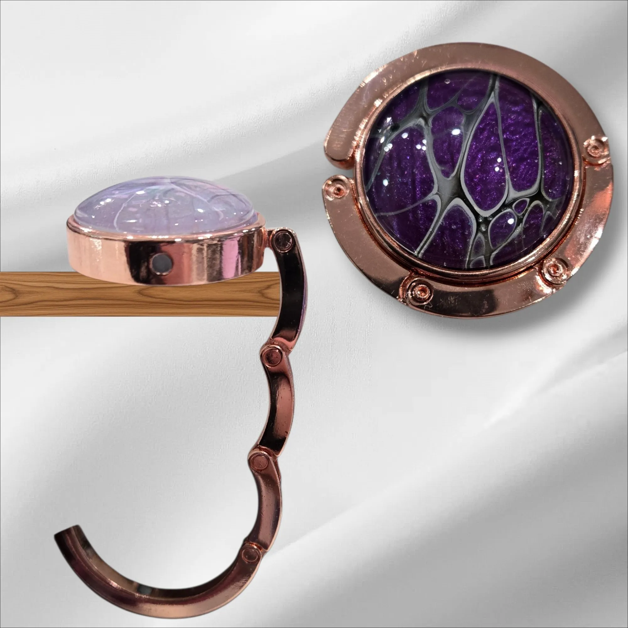 Copper Metal/Purple Purse Hanger