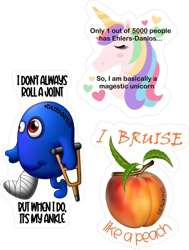Stickers Chronic Illness detail view 1 by Fuzzy Trio Design in Phoenix, AZ