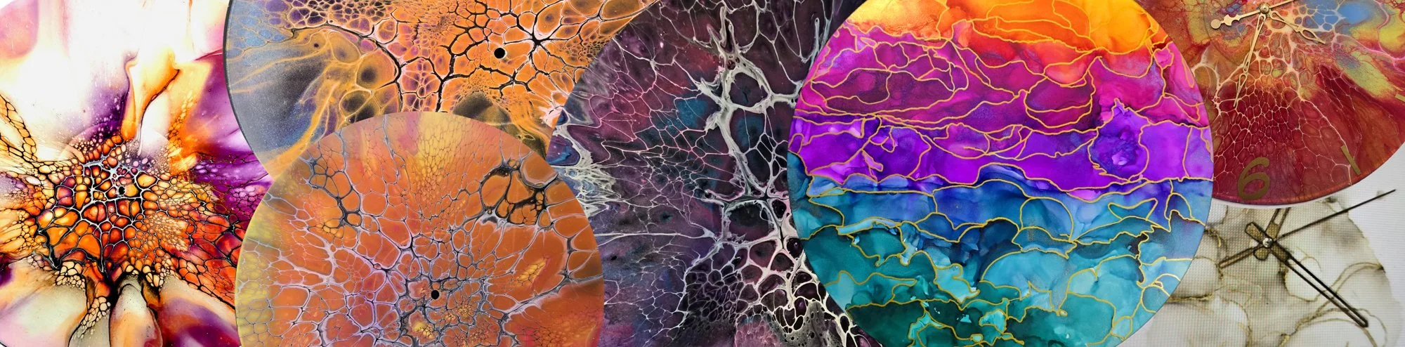 Handmade fluid art jewelry and home decor by Fuzzy Trio Design in Phoenix, AZ