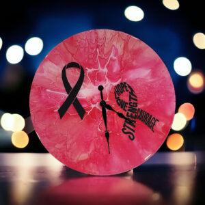 fuzzy trio design strength love courage clock