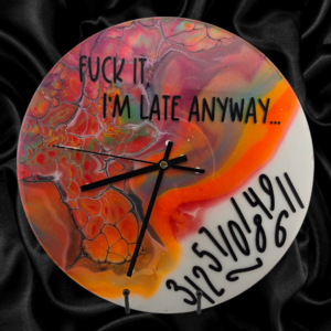 Handpainted Vinyl Record Wall Clock – 12" – Fashionably Late