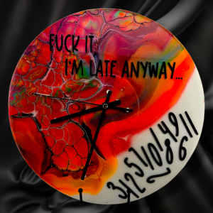 Handpainted Vinyl Record Wall Clock – 12" – Fashionably Late