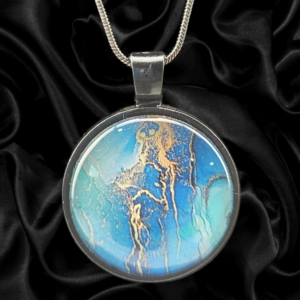 Azure Vein Marble Necklace