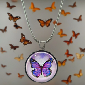Monarch Glow Butterfly Necklace