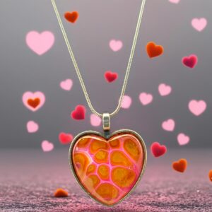Golden Ember Heart Necklace