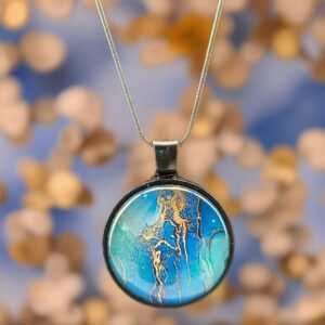 Azure Vein Marble Necklace