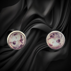 Lunar Bloom Abstract Stud Earrings