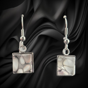 Neutral Flow Square Drop Earrings