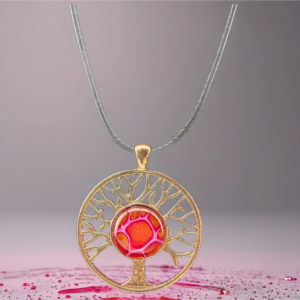 Crimson Core Tree Necklace