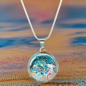 Coastal Marble Abstract Necklace